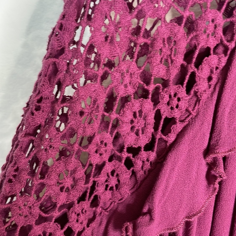 Free People Lace Top Long Sleeve Top - Picture 7 of 9